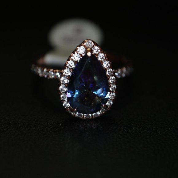 Ring Bomb Party RBP2719 Teardrop Dreams Blue Rainbow Size 9 NWT - Picture 1 of 5